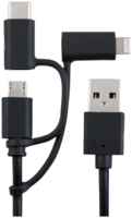 Кабель Bron USB-Lightning / microUSB / Type-C