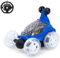 Машинка р / у Трюкач, подсветка колес, работает от аккумулятора, синий ″Трюкач″, подсветка колес, работает от аккумулятора, синий (ZY955749)