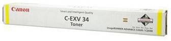 Тонер Canon C-EXV34Y, для iR C2020/C2025/C2030/C2220/C2225/C2230, желтый, туба 966017875