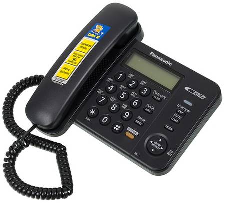 Проводной телефон Panasonic KX-TS2358RUB, черный 966149980