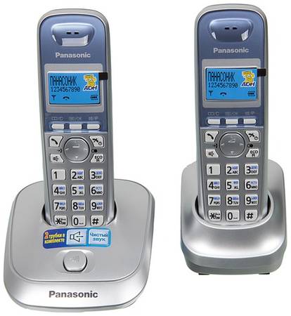 Радиотелефон Panasonic KX-TG2512RUS, серебристый 966196914