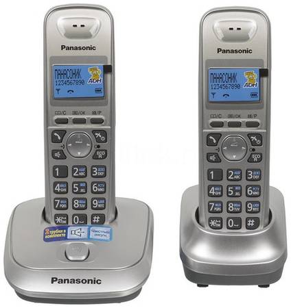 Радиотелефон Panasonic KX-TG2512RUN, платиновый