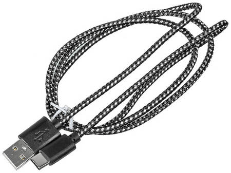 Кабель Buro Braided, USB Type-C (m) - USB (m), 1м, 2.4A [bhp ret typec1] 966233400