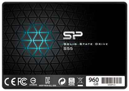 SSD накопитель Silicon Power Slim S55 SP960GBSS3S55S25 960ГБ, 2.5″, SATA III, SATA 966257761
