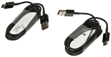 Кабель Samsung EP-DG930MBRGRU, USB Type-C (m) - USB (m), 1.5м, черный, 2шт 966258959
