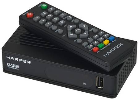 Ресивер DVB-T2 Harper HDT2-1202, черный 966259967