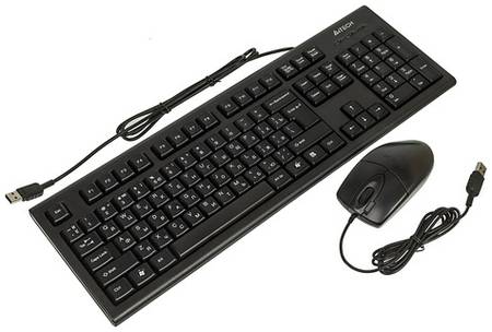 Комплект (клавиатура+мышь) A4 KR-8520D, USB, проводной