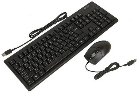 Комплект (клавиатура+мышь) A4 KRS-8372, USB, проводной
