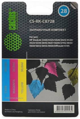 Заправочный набор Cactus CS-RK-C8728, для HP, 90мл, многоцветный
