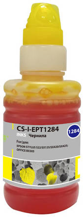 Чернила Cactus CS-I-EPT1284, для Epson, 100мл, желтый 966321062