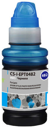 Чернила Cactus CS-I-EPT0482, для Epson, 100мл, голубой 966321139