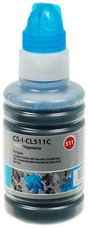 Чернила Cactus CS-I-CL511C, для Canon, 100мл, голубой 966321194
