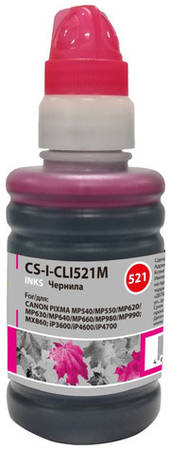 Чернила Cactus CS-I-CLI521M, для Canon, 100мл, пурпурный 966321195