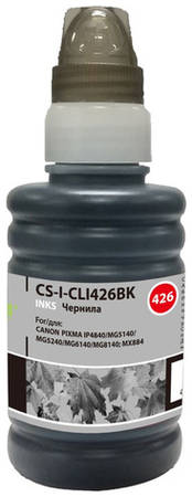 Чернила Cactus CS-I-CLI426BK, для Canon, 100мл, черный 966321196