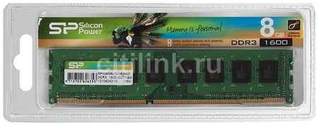 Оперативная память Silicon Power SP008GBLTU160N02 DDR3 - 1x 8ГБ 1600МГц, DIMM, Ret 966345483