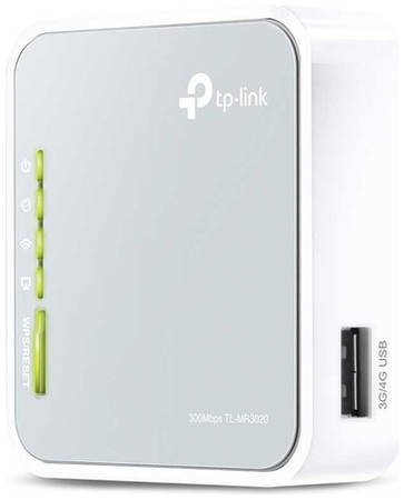 Wi-Fi роутер TP-LINK TL-MR3020, N300, белый 966350329