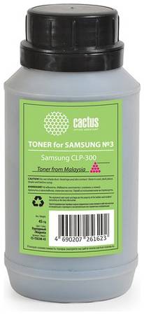 Тонер Cactus CS-TSG3M-45, для Samsung CLP Universal, пурпурный, 45грамм, флакон