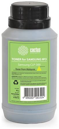 Тонер Cactus CS-TSG3Y-45, для Samsung CLP Universal, желтый, 45грамм, флакон 966513879