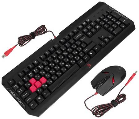 Комплект (клавиатура+мышь) A4TECH Bloody Q1100 (Q100+S2), USB, проводной