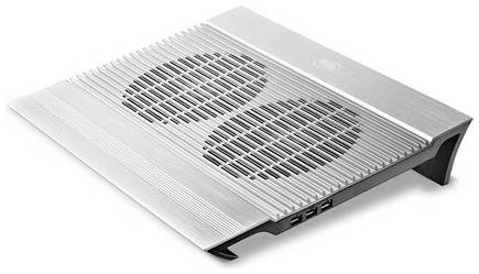 Подставка для ноутбука DeepCool N8, 17″, 380х278х55 мм, 3хUSB, вентиляторы 2 х 140 мм, 1244г, серебристый 966584381