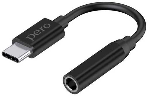 Переходник PERO AD09, USB Type-C (m) - Jack 3.5 (f), 0.1м, черный 9666427999