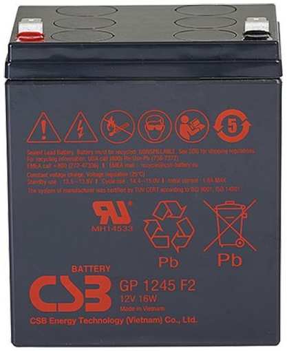 Аккумуляторная батарея для ИБП CSB GP1245 (12V16W) 12В, 16Ач 9666442556