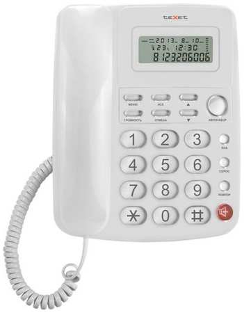 Проводной телефон TeXet TX-250, белый 9666442878