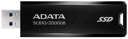 Внешний диск SSD A-Data SC610, 2ТБ, [sc610-2000g-cbk/rd]