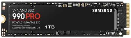 SSD накопитель Samsung 990 Pro MZ-V9P1T0B/AM 1ТБ, M.2 2280, PCIe 4.0 x4, NVMe, M.2