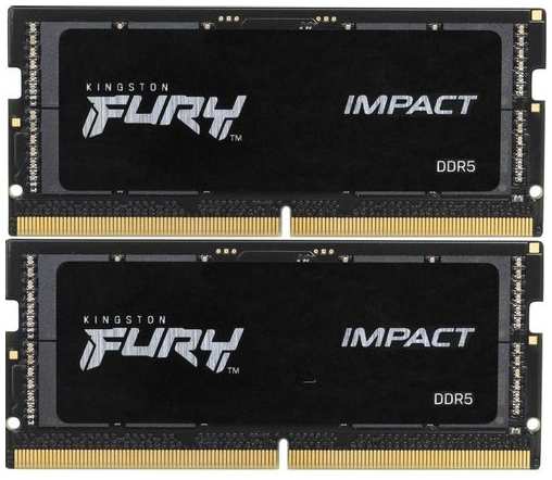 Оперативная память Kingston Fury Impact KF556S40IBK2-64 DDR5 - 2x 32ГБ 5600МГц, для ноутбуков (SO-DIMM), Ret