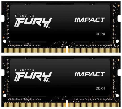 Оперативная память Kingston Fury Impact KF426S16IBK2/64 DDR4 - 2x 32ГБ 2666МГц, для ноутбуков (SO-DIMM), Ret 9666445450