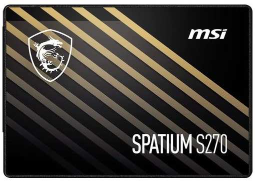 SSD накопитель MSI Spatium S270 960ГБ, 2.5″, SATA III, SATA [s78-440p130-p83] 9666445647