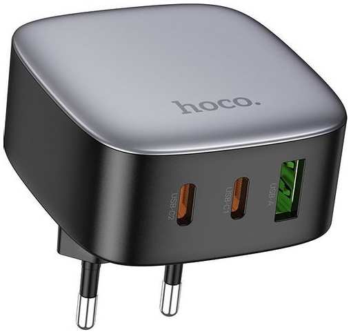 Сетевое зарядное устройство Hoco CS33A, USB + 2xUSB type-C, 30Вт, 3A, черный 9666446178