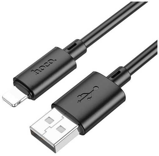 Кабель Hoco X88 Gratified, Lightning (m) - USB (m), 1м, 2.4A, черный 9666446408