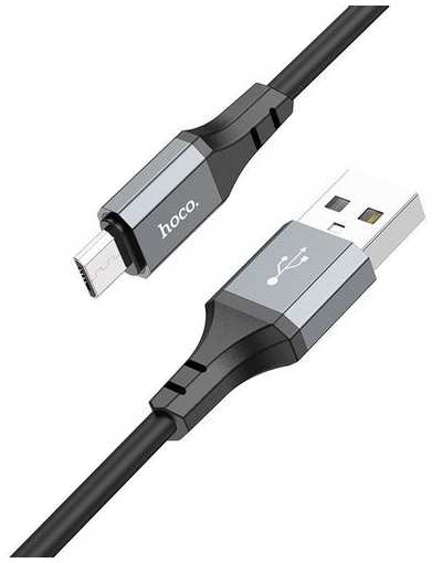 Кабель Hoco X86 Micro Spear, micro USB (m) - USB (m), 1м, 2.4A, черный