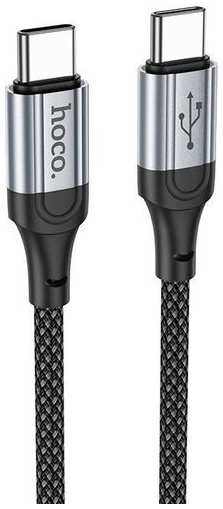 Кабель Hoco X102 Fresh Type-C to Type-C, USB Type-C (m) - USB Type-C (m), 1м, в оплетке, 3A, черный