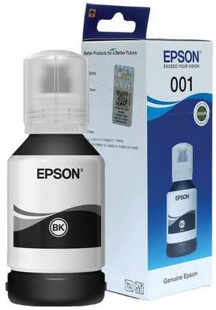 Чернила Epson 001 C13T03Y198, для Epson, 127мл, черный 9666448515