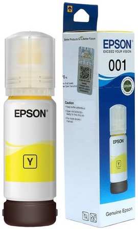 Чернила Epson 003 C13T00V498, для Epson, 65мл, желтый 9666448550