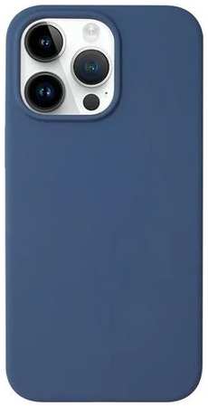 Чехол (клип-кейс) Deppa Liquid Silicone, для Apple iPhone 15 Pro, синий 9666449867