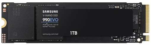 SSD накопитель Samsung 990 EVO 1ТБ, M.2 2280, PCIe 4.0 x4, NVMe, M.2 [mz-v9e1t0bw] 9666460658