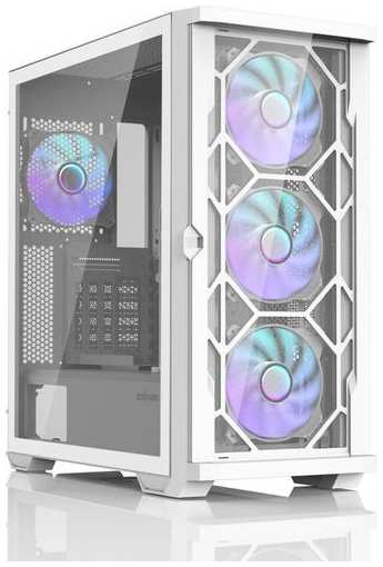 Корпус ATX Zalman Z10 DUO, Midi-Tower, без БП, белый 9666464064