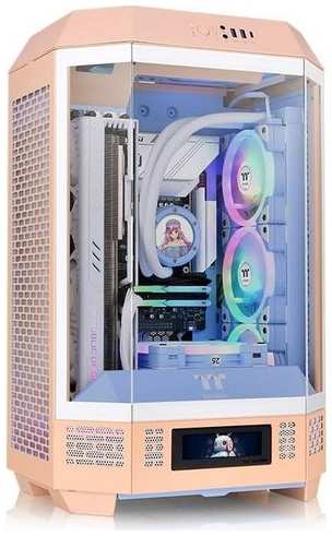 Корпус miniITX Thermaltake The Tower 300, Micro-Tower, без БП, розовый [ca-1y4-00s] 9666465661