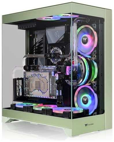 Корпус ATX Thermaltake CTE E550 TG, Midi-Tower, без БП, зеленый [ca-1z8-00mewn-00] 9666465663