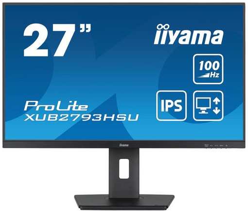 27″ Монитор Iiyama ProLite XUB2793HSU-B6, 1920x1080, IPS, 100Гц, 1хHDMI, 1хDP, черный 9666465823