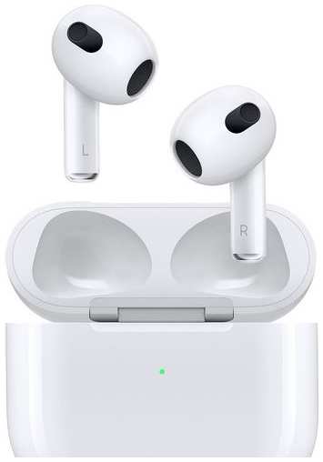 Наушники Apple AirPods 3 A2565/A2564/A2897 Lightning, Bluetooth, вкладыши, белый [mpny3ch/a] 9666466405