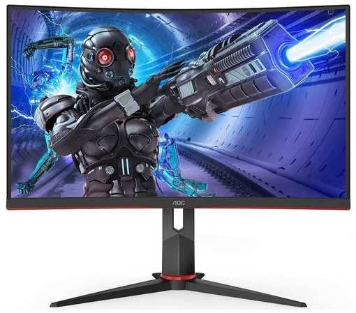 27″ Монитор AOC Gaming C27G2ZU, 1920x1080, VA, 240Гц, 2хHDMI, 1хDP, изогнутый, черный/красный и черный 9666466747