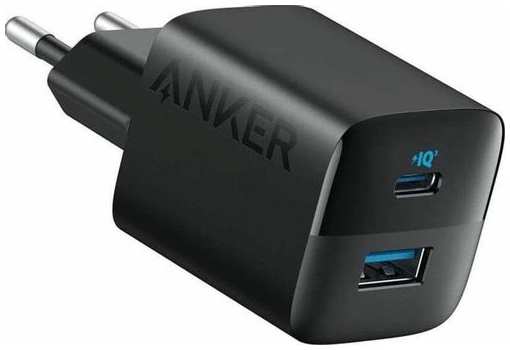 Сетевое зарядное устройство ANKER 323, USB + USB type-C, 33Вт, 5A, черный [a2331g11] 9666467352