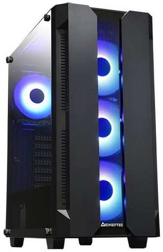 Корпус ATX CHIEFTEC Hunter, Midi-Tower, без БП, черный [gs-01b-op] 9666467439