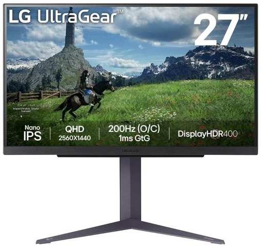 27″ Монитор LG UltraGear 27GS85Q-B, 2560x1440, IPS, 200Гц, 2хHDMI, 1хDP, [27gs85q-b.aruz]