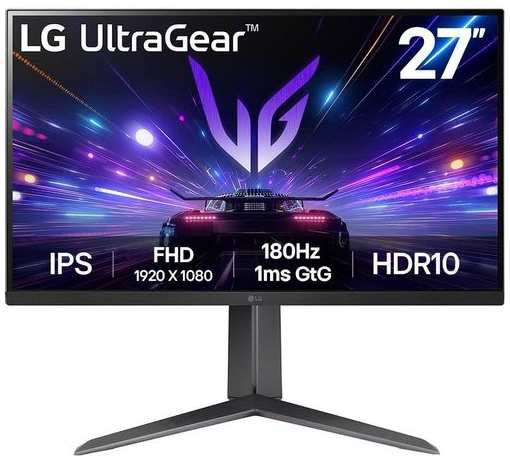 27″ Монитор LG UltraGear 27GS65F-B, 1920x1080, IPS, 180Гц, 1хHDMI, 1хDP, черный [27gs65f-b.aruz] 9666468252